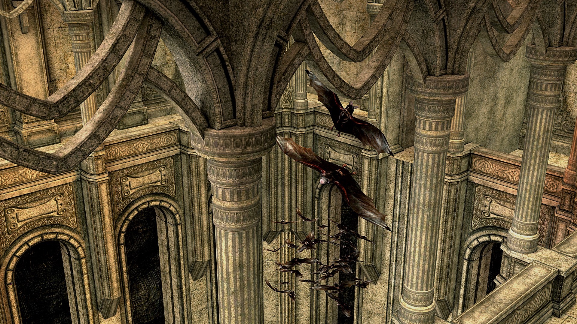 Phone wallpaper: Artistic, Fantasy, Architecture, Bat, Gothic 1503880