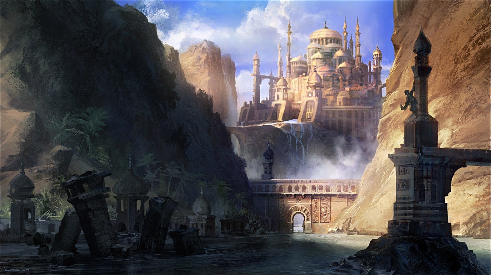digital Art, Fantasy Art, Ruin, Building, Architecture Wallpaper HD / Desktop and Mobile Background