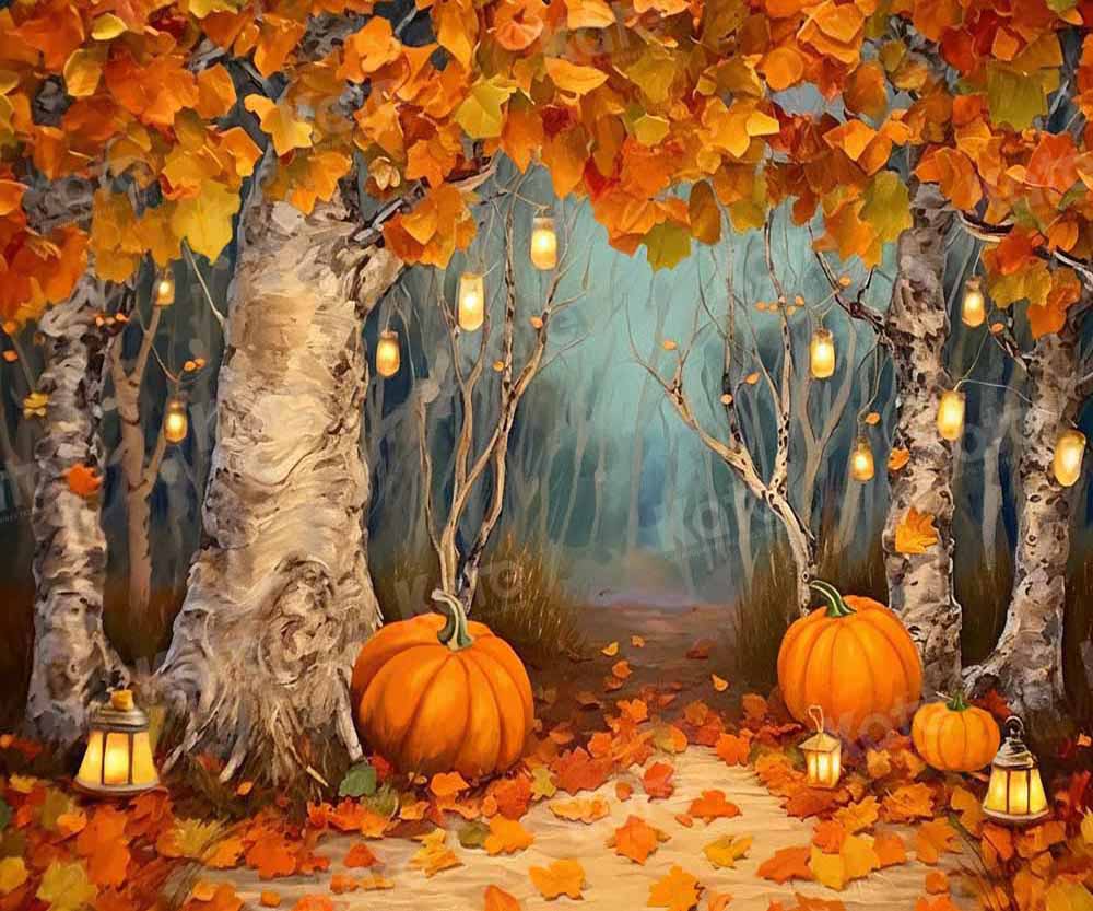 Kate Autumn Pumpkin Forest Backdrop Designed