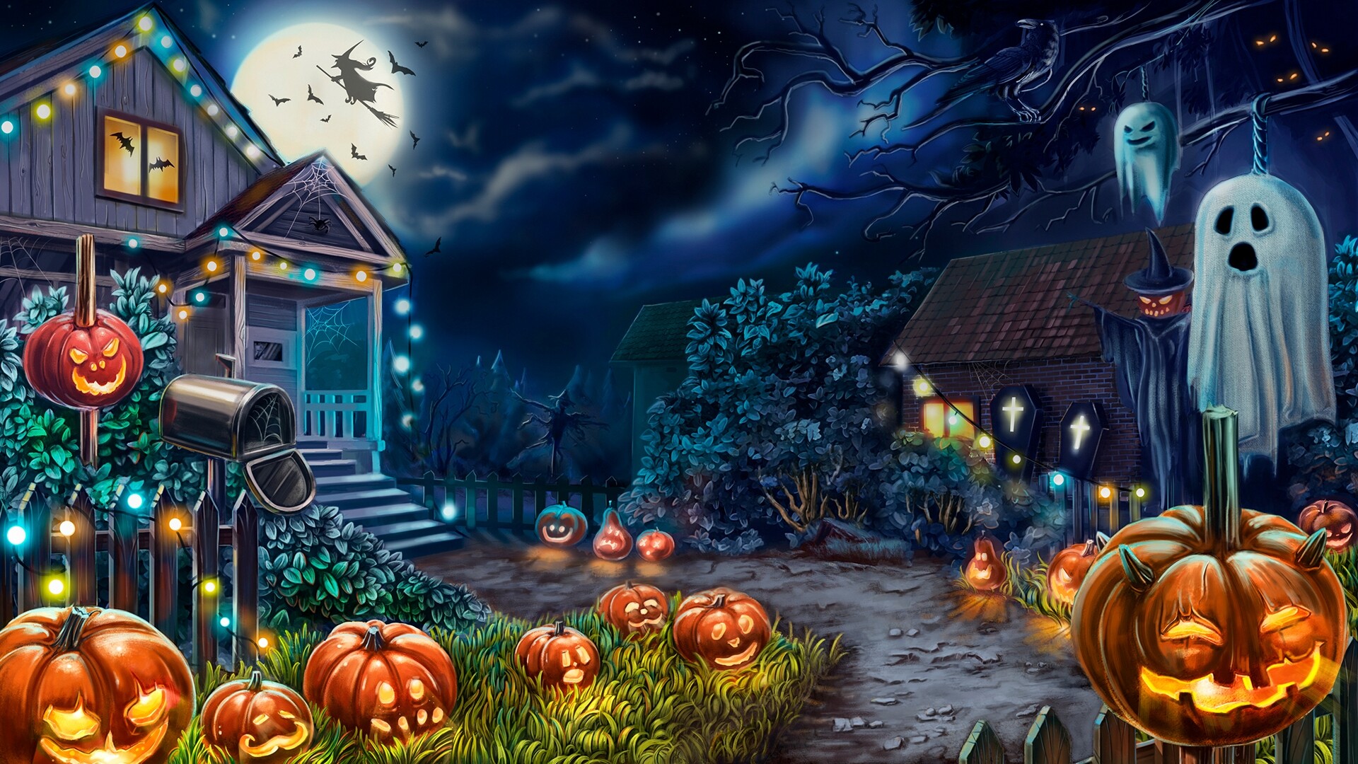 Halloween themed Game Background