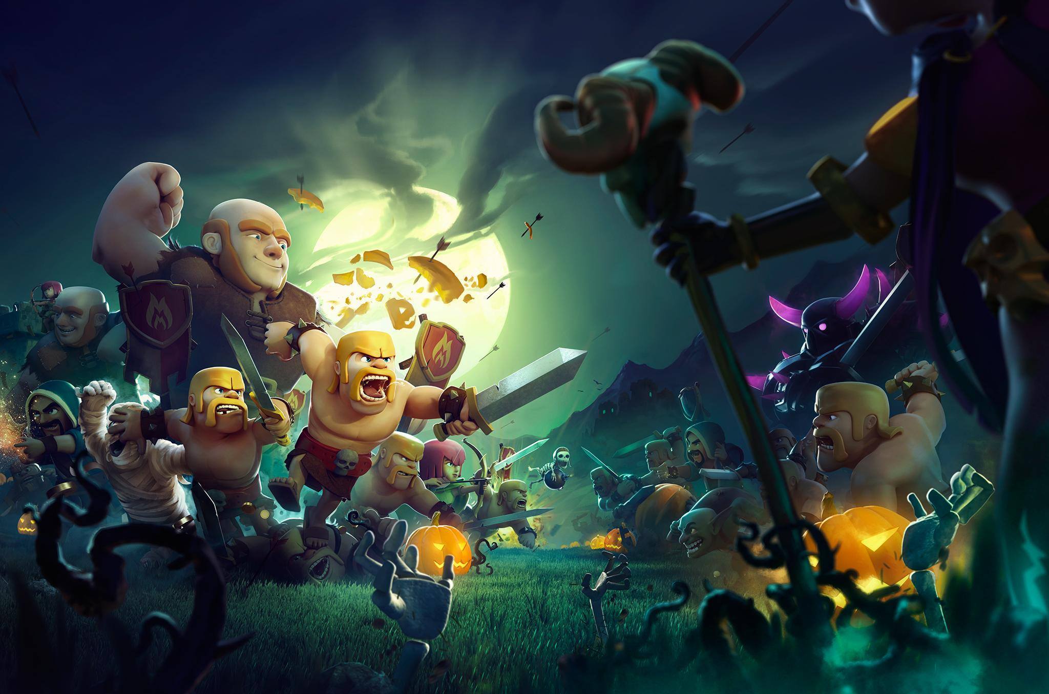 Phone wallpaper: Halloween, Clash Of Clans, Video Game 784324