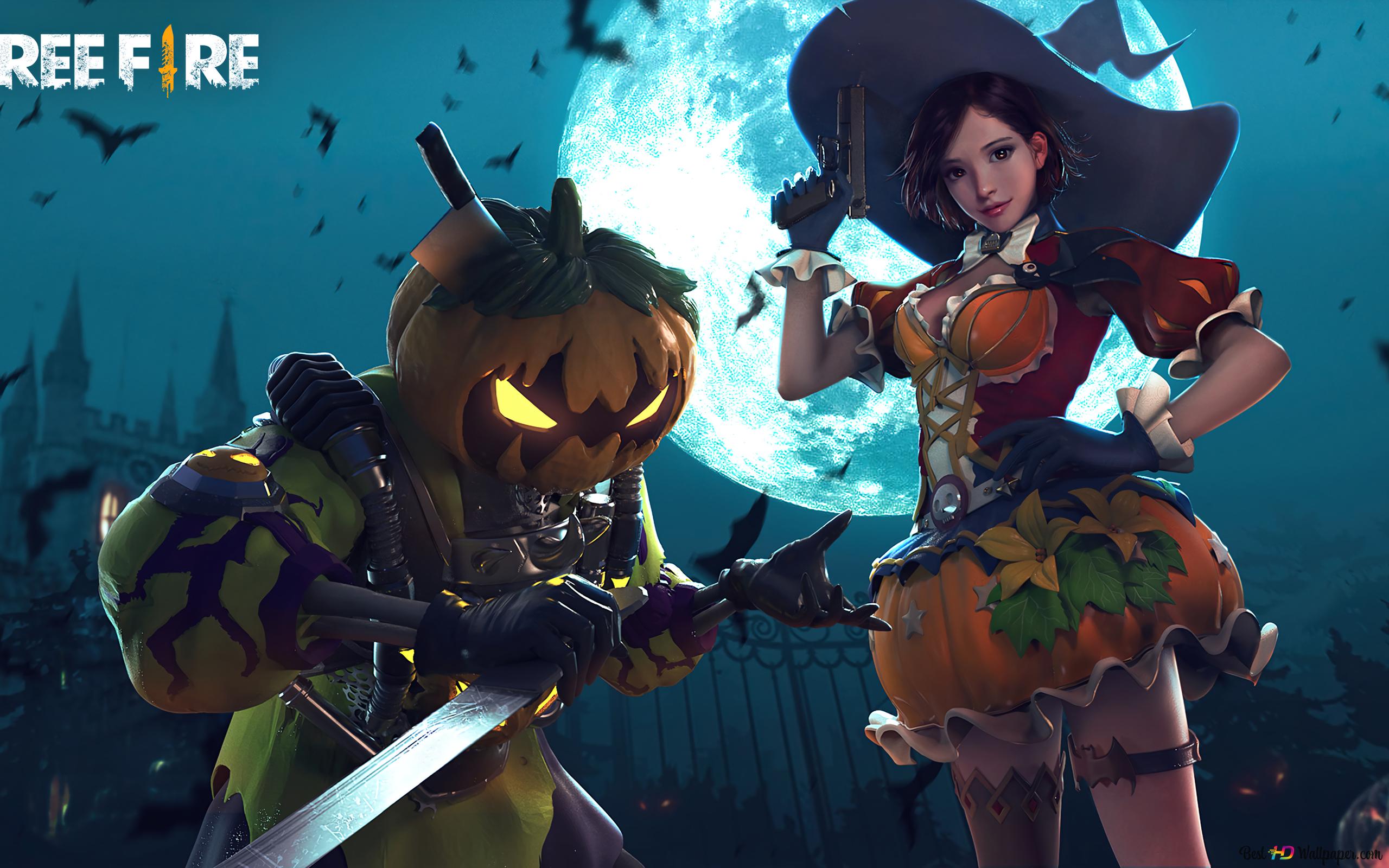 Halloween Skin Set Free Fire (Video Game) 4K wallpaper download