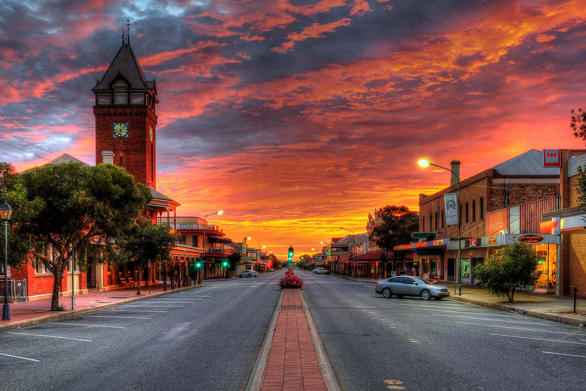 Fall Town Wallpaper