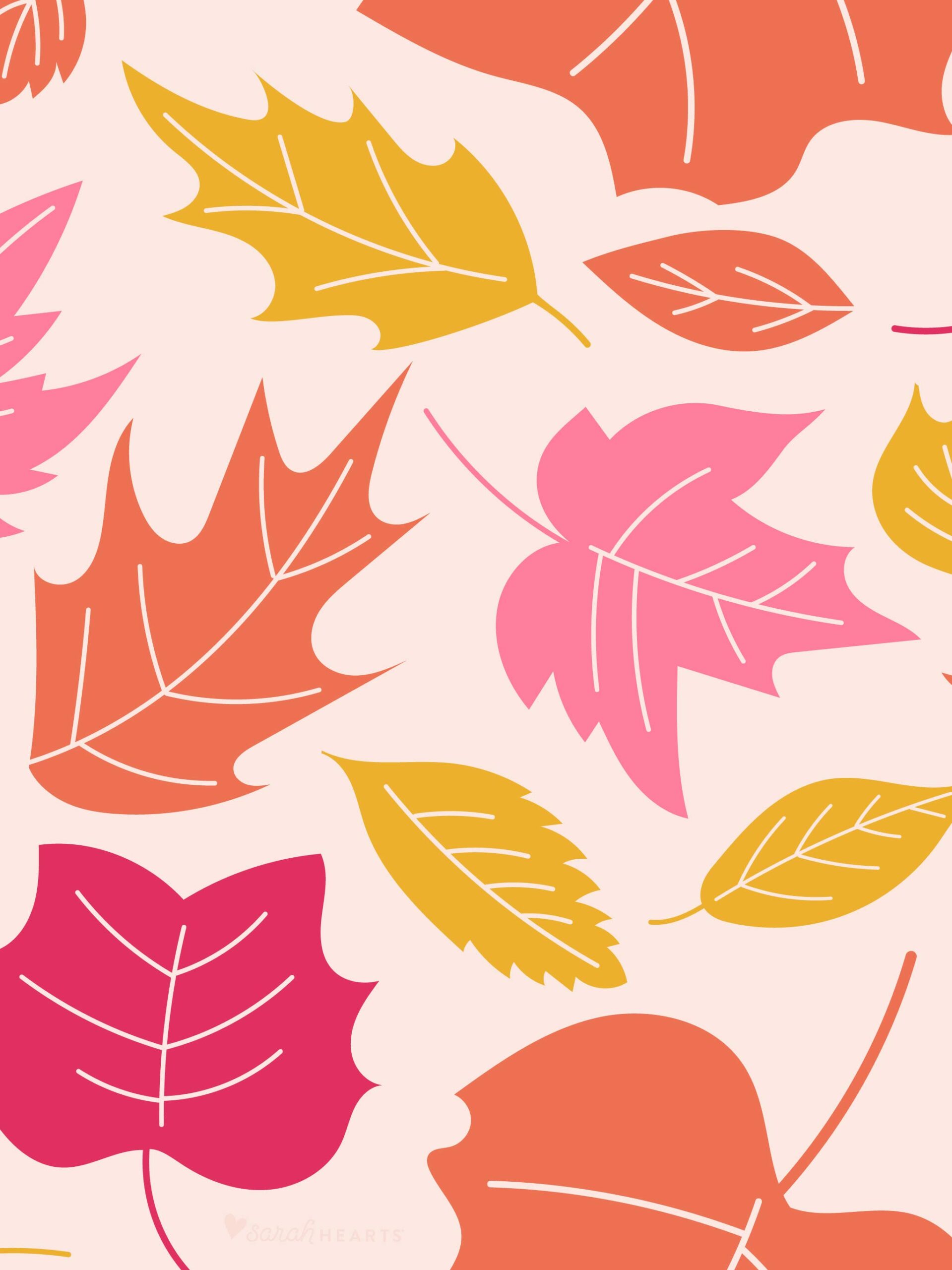 November 2022 Fall Leaves Calendar Wallpaper