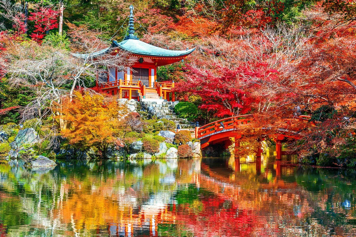 Shop 3D Building Lake Trees Autumn Landscape Wall Mural Wallpaper JN 374