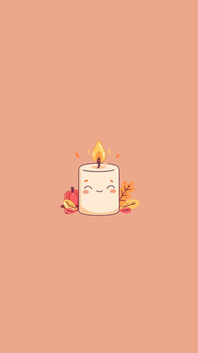Cute Fall Candle Wallpaper Free Autumn Phone Background