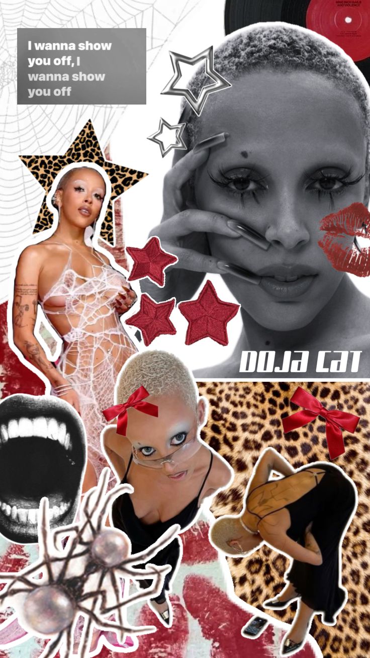 doja cat core #core #doja #dojacat #wallpaper #background #aesthetic #leopard #bow #red #funny