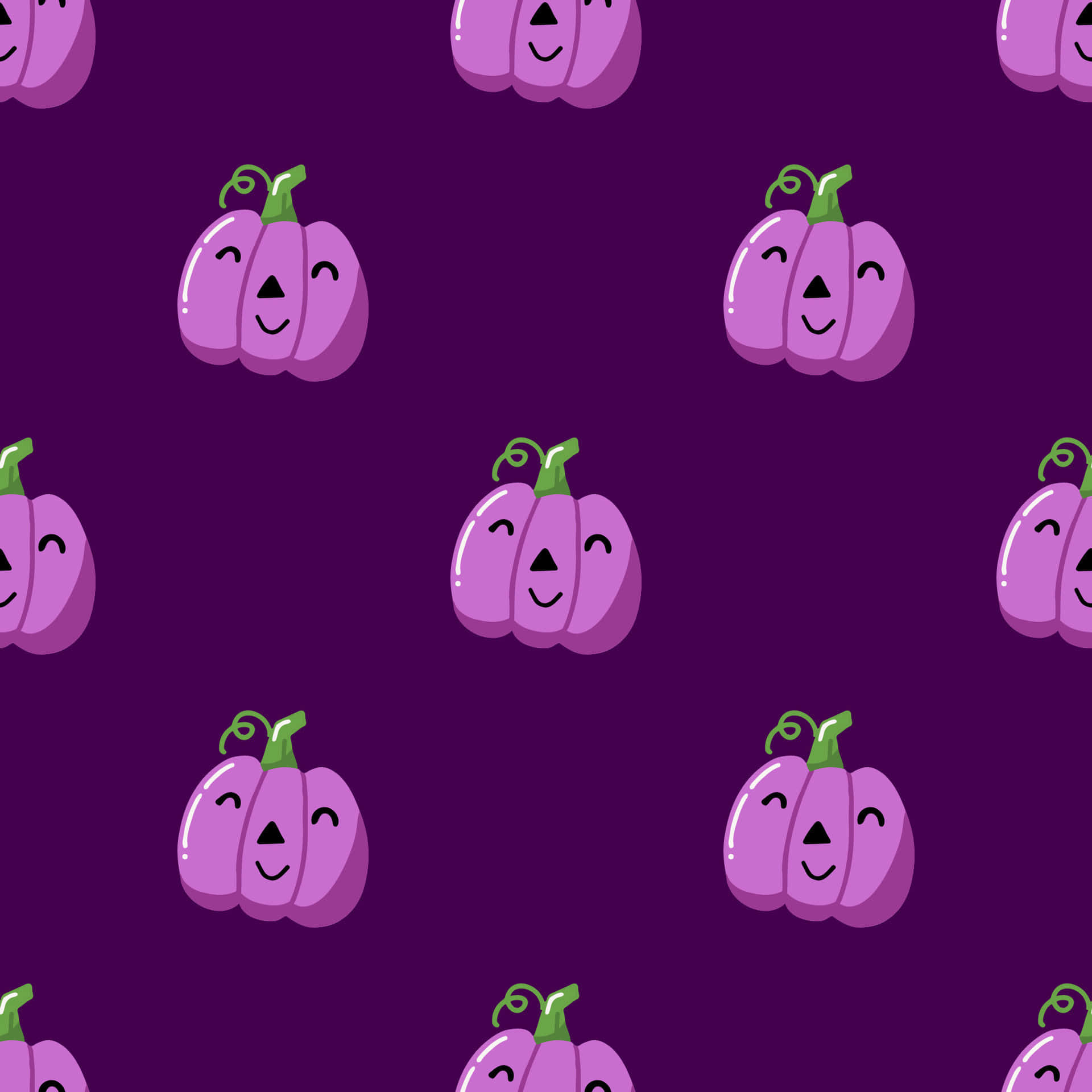 Download Purple Halloween Pumpkin Pattern Wallpaper