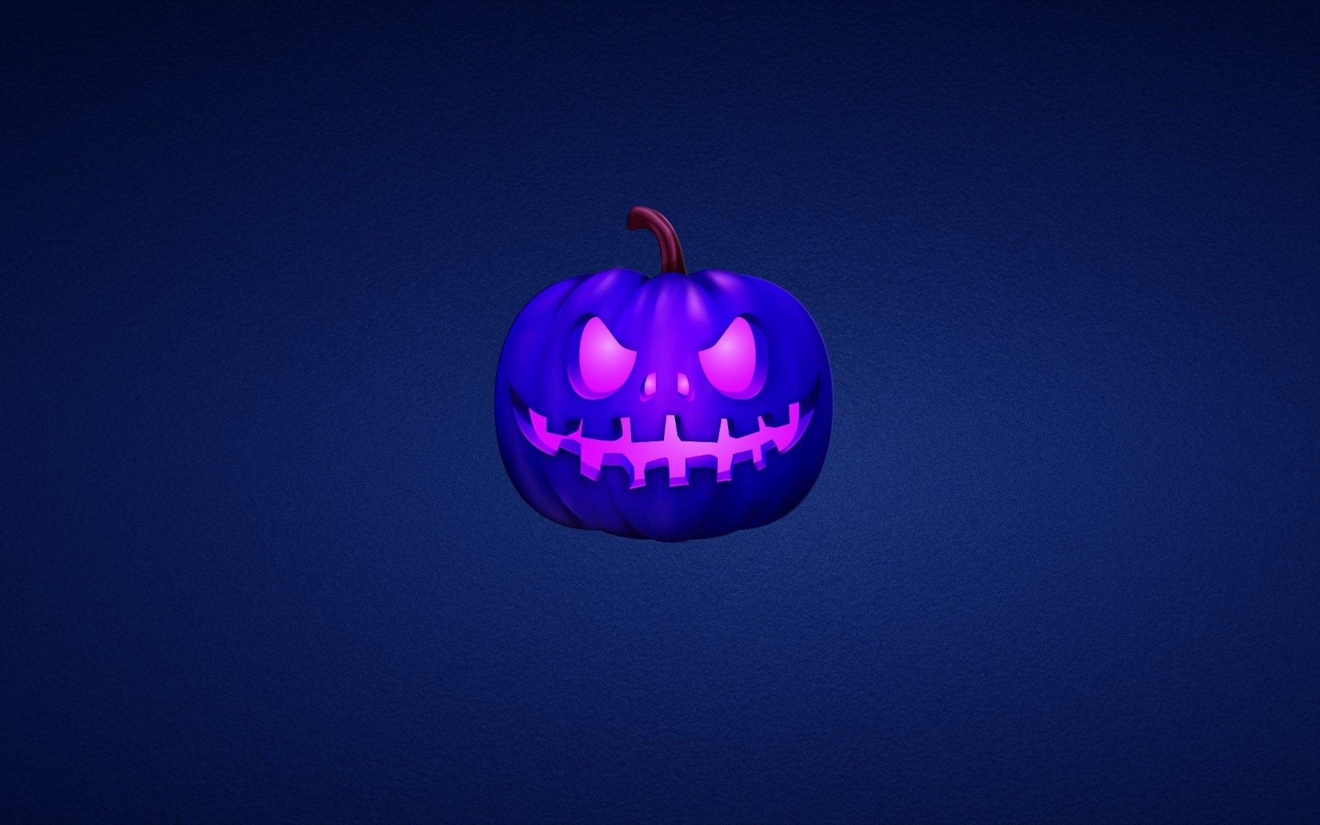 Halloween HD: Glowing Blue & Purple Jack O' Lantern Holiday Wallpaper