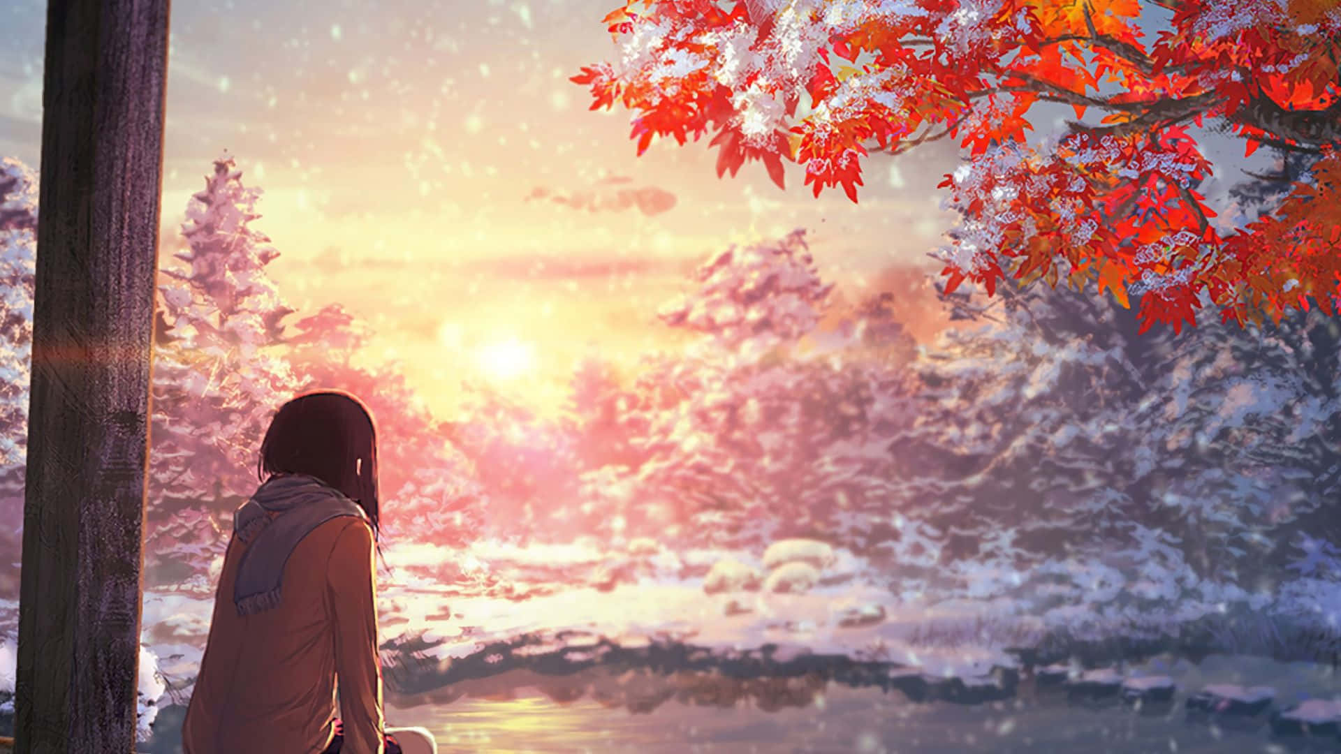 Download Captivating Fall Foliage Scenery Wallpaper