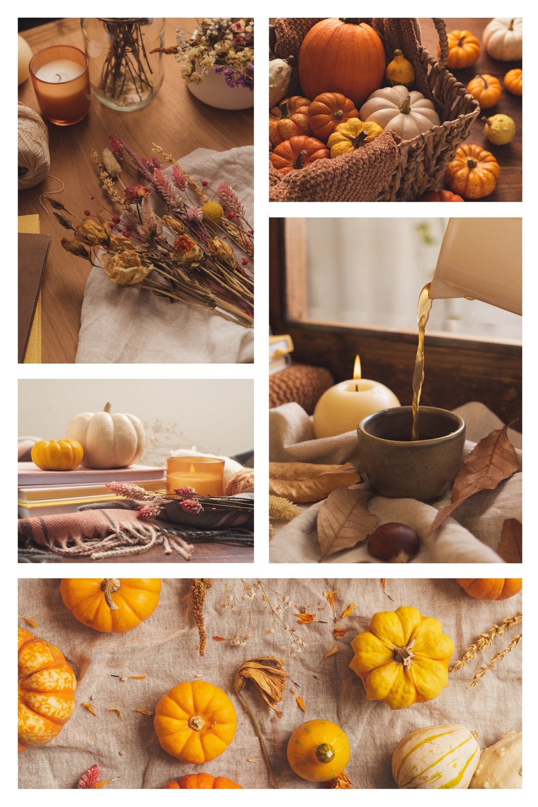 Free to edit autumn photo collages