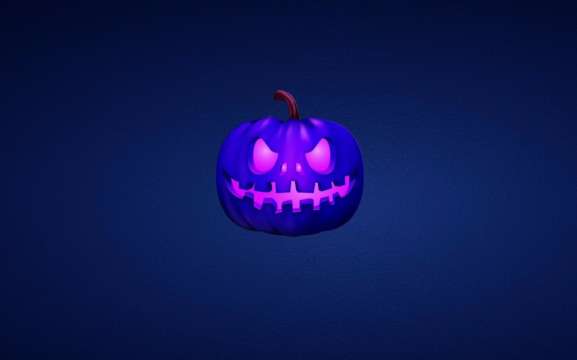 Halloween HD: Glowing Blue & Purple Jack O' Lantern Holiday Wallpaper