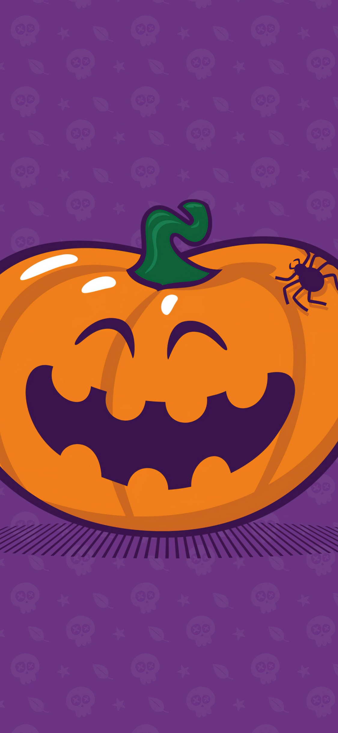 Cute smiling Halloween pumpkin 5K wallpaper