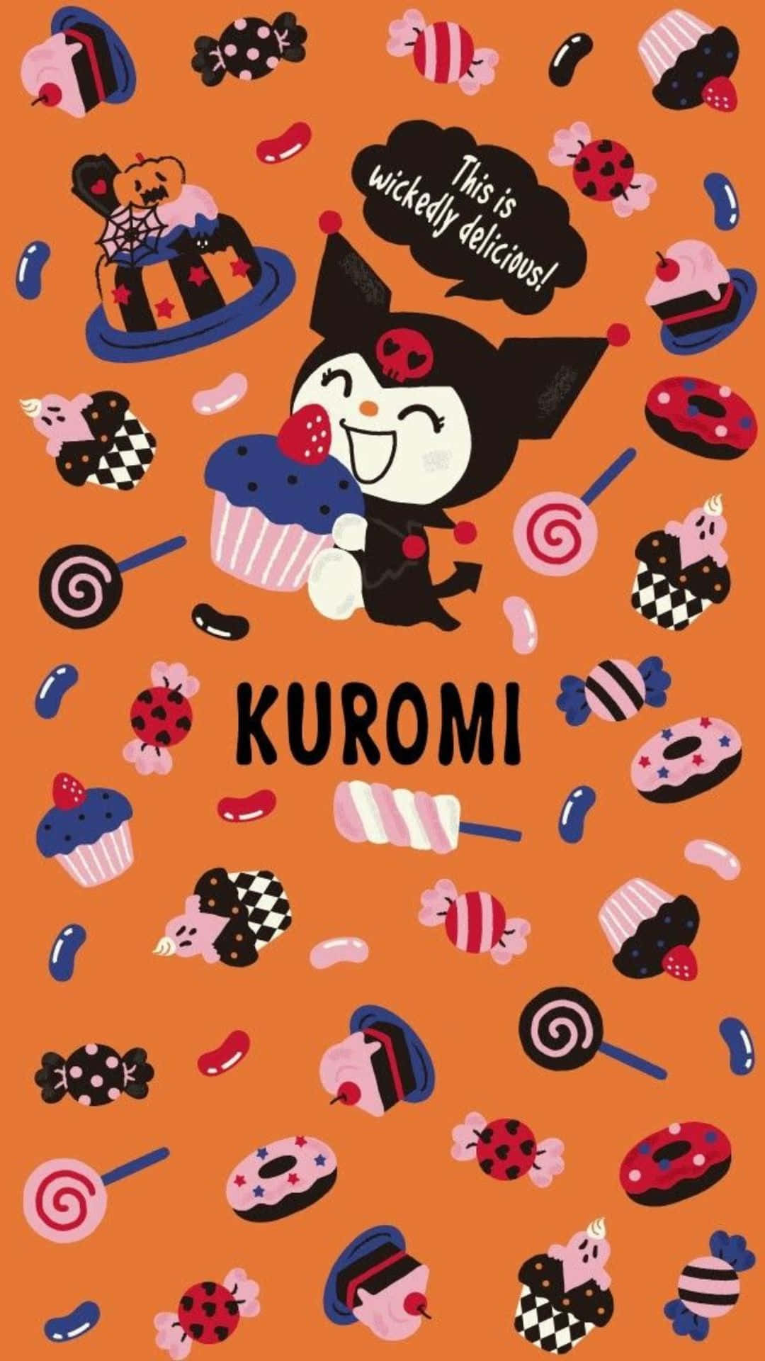 Download Caption: Spooky Kuromi Halloween Wallpaper