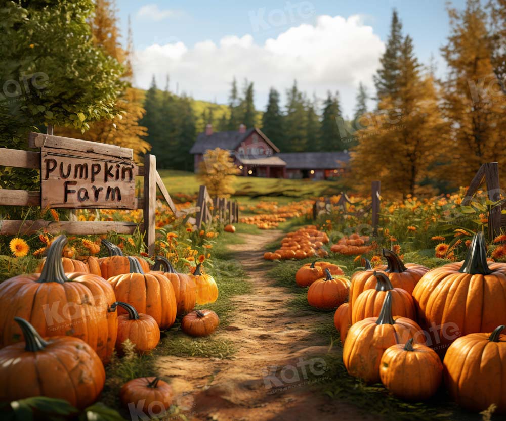 Kate Autumn Pumpkin Farm Backdrop Designed
