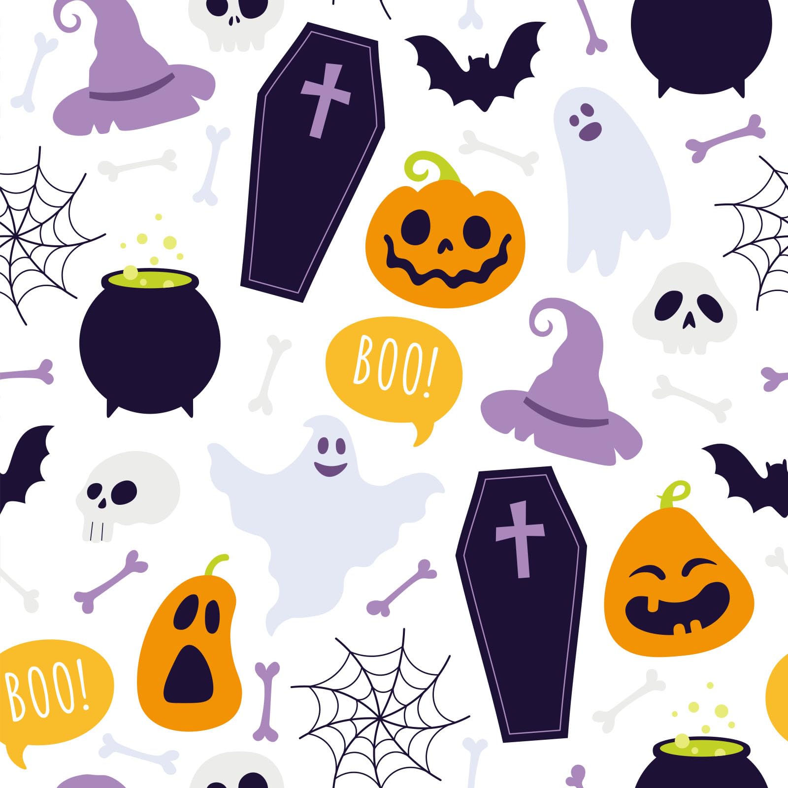 BaoHArtHome Halloween Wallpaper Peel and Stick Contact Paper Roll Wallpaper Decals White Purple Boho Vintage Vinyl Self Adhesive Wallpaper for Bedroom Girls Kids Cute Nursery Decor 17.7in x 9.8ft, Wallpaper