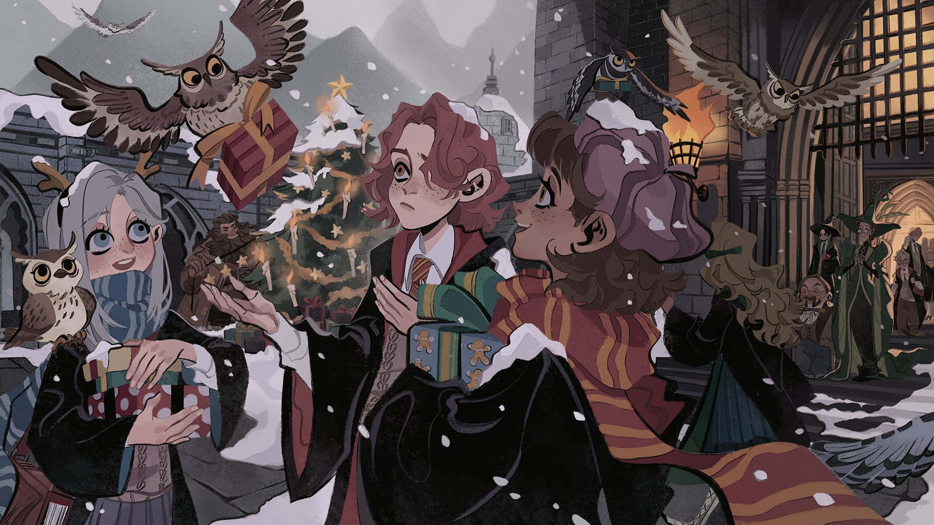 Download Harry Potter Halloween Nice Art Wallpaper