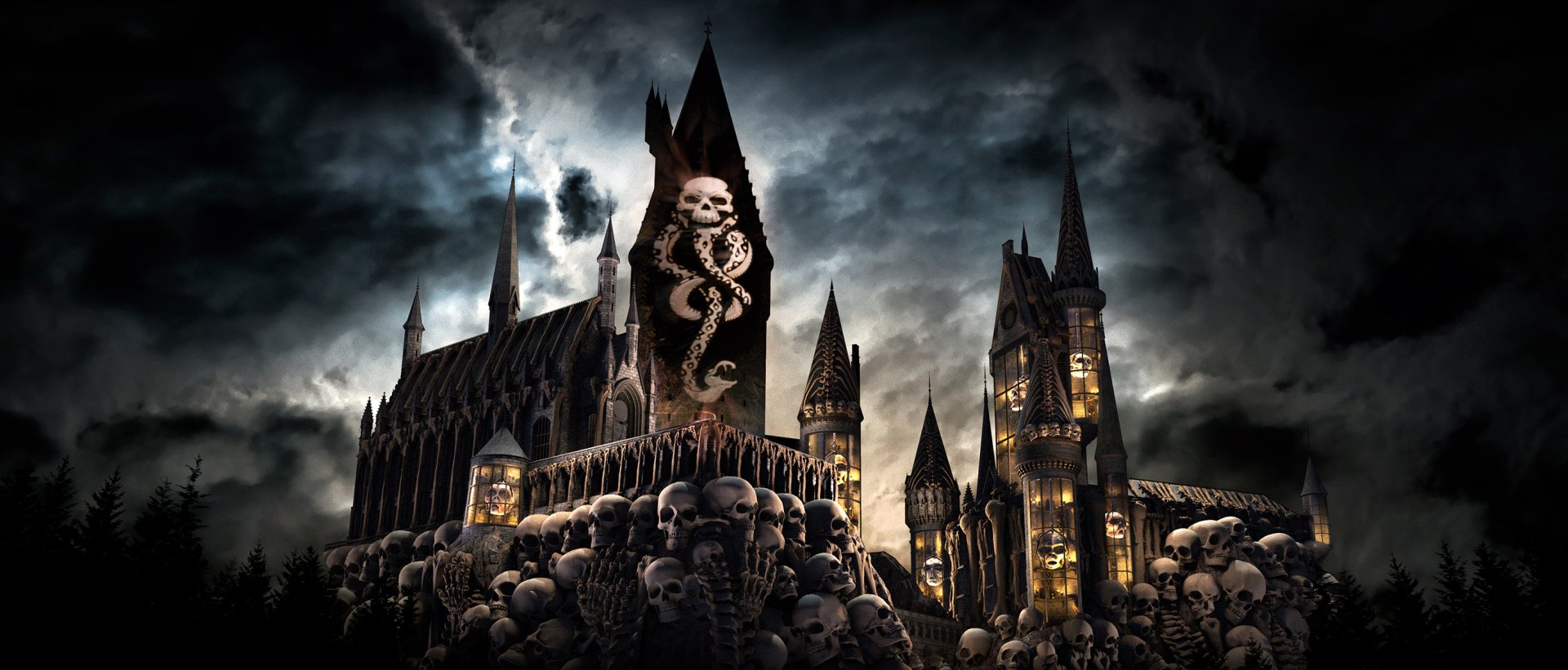 Download Skull Hogwarts Castle Movie Harry Potter HD Wallpaper