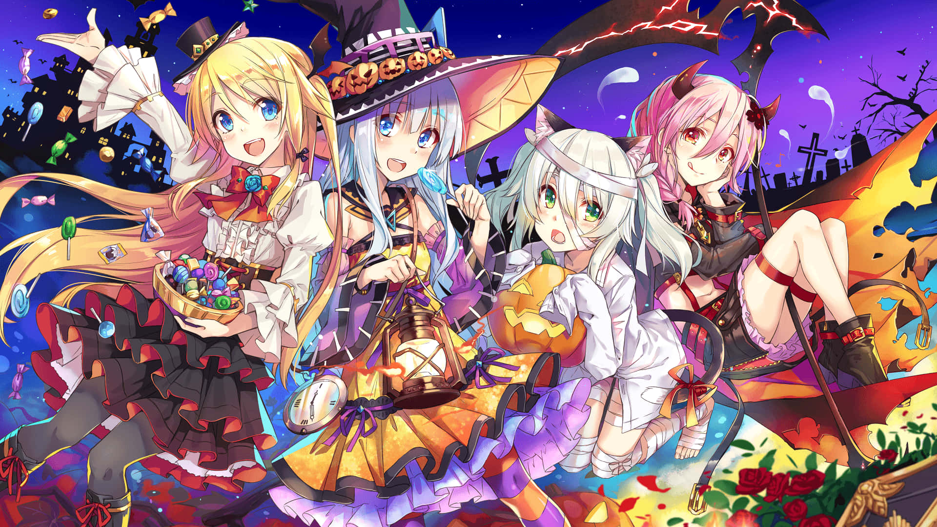 Halloween Anime Girl Wallpaper