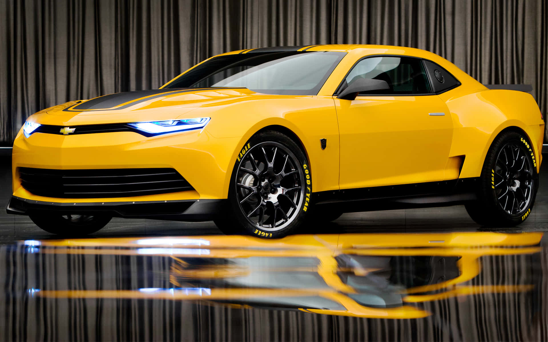 Download Transformers Bumblebee As A Chevrolet Camaro Wallpaper