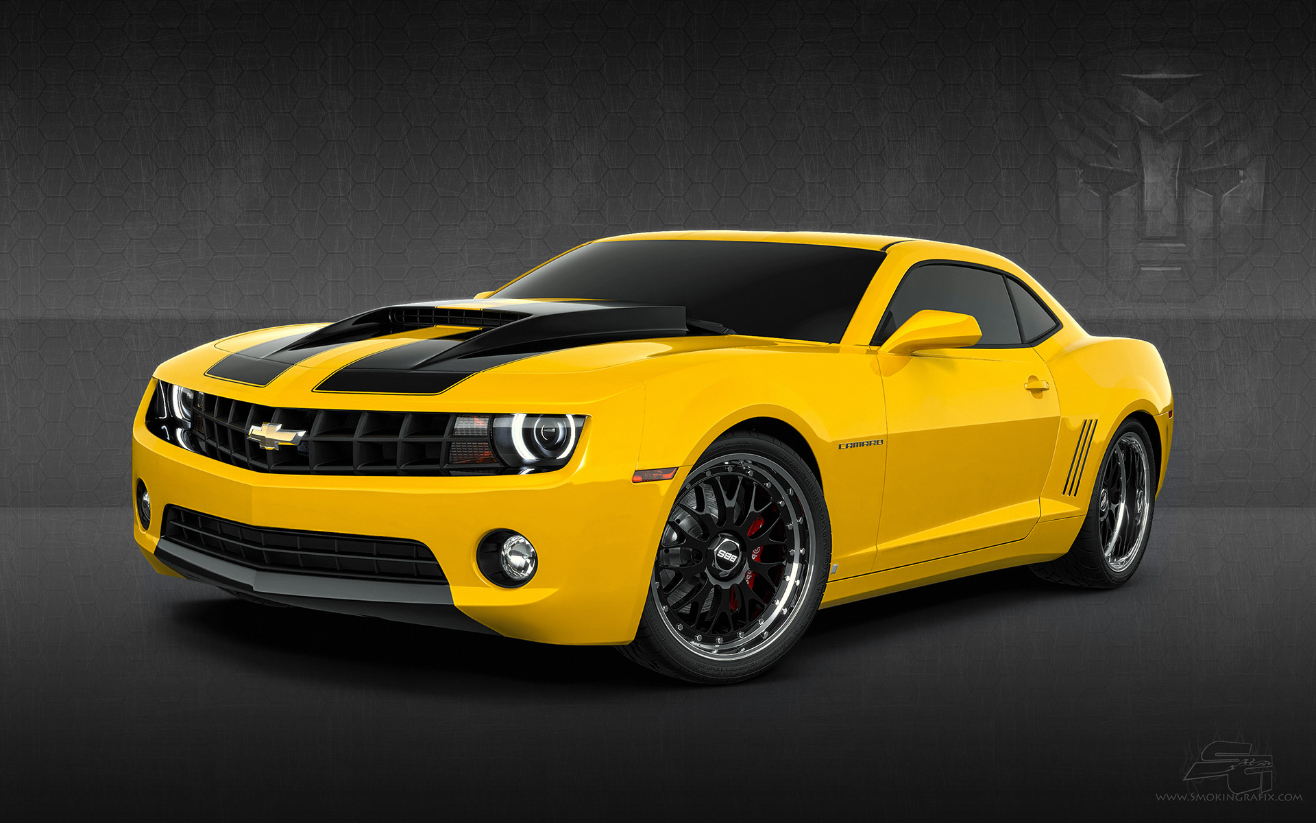 HD Yellow Chevrolet Camaro: Sleek Muscle Car Wallpaper