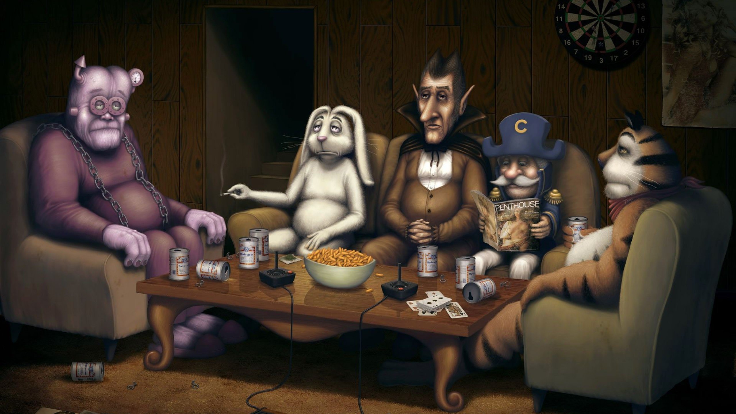 Gaming Wallpaper Breakfast, Cereal, Humor, Funny, Vampire, Rabbit Eating Trix Wallpaper & Background Download