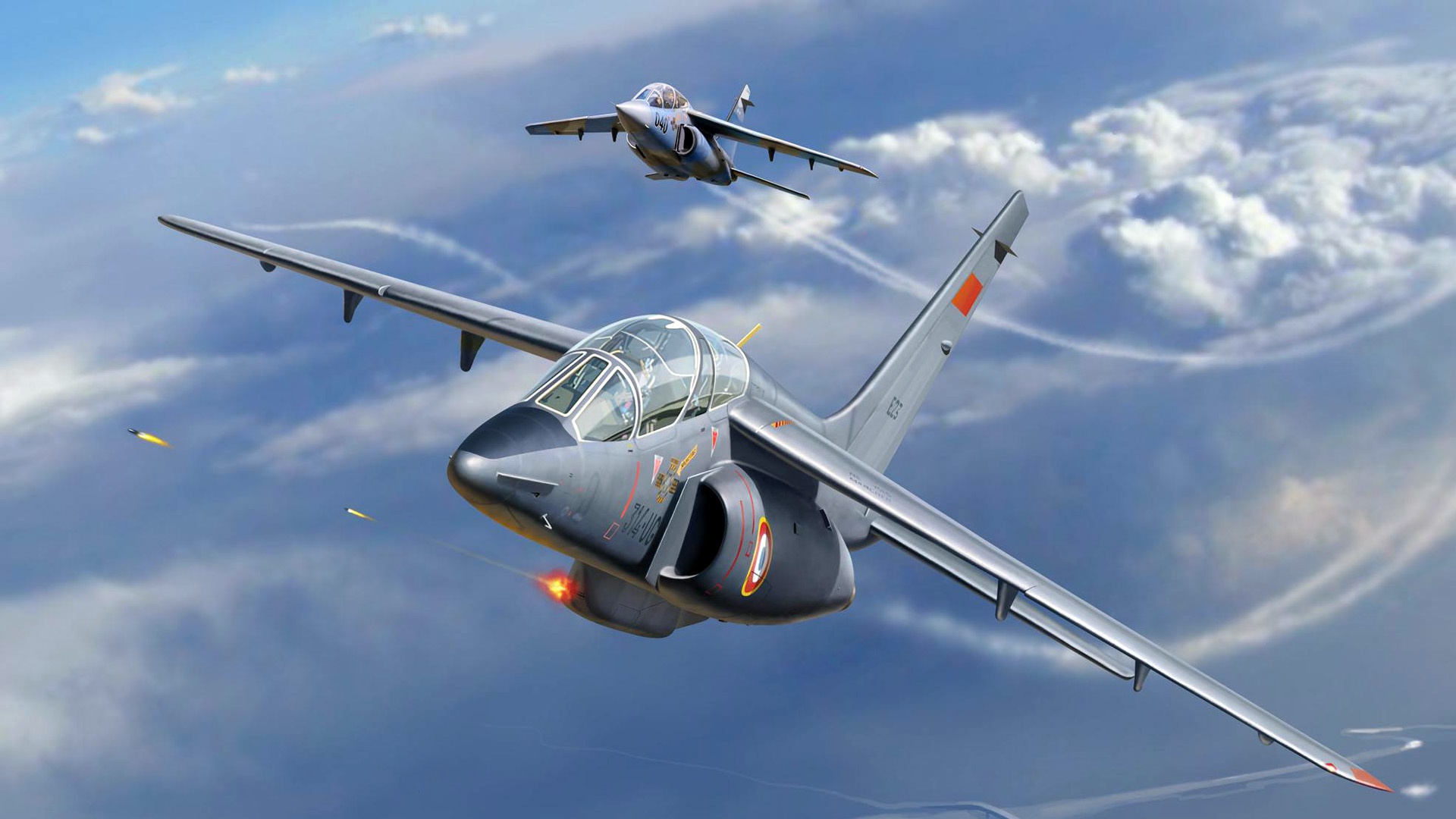 Wallpaper Alpha Jet, Training Aircraft, Light Jet Attack Aircraft Of The Third Generation, Dassault Dornier For Mobile And Desktop, Section авиация, Resolution 1920x1080