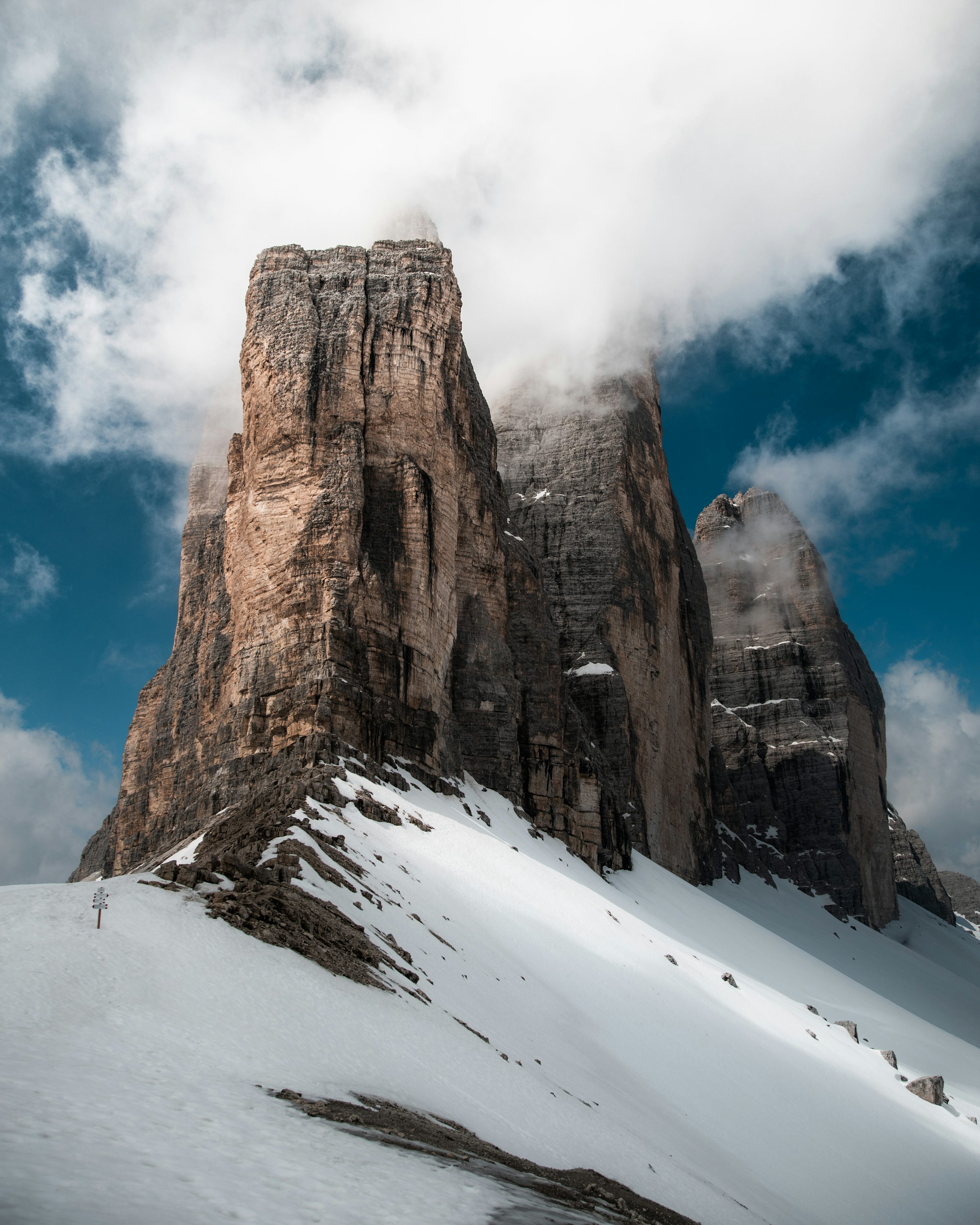 Tre Cime di Lavaredo Peak in Italy photo
