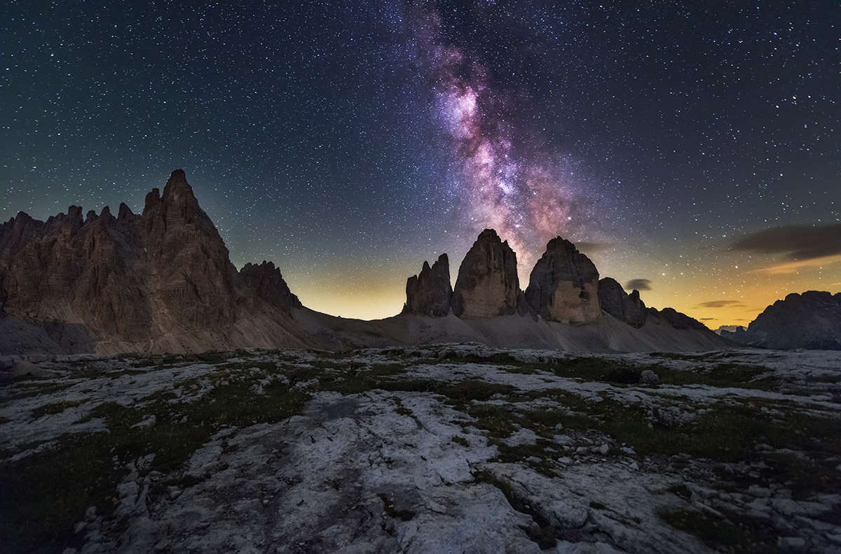 Dreamy Pixel. Walk Around Tre Cime di Lavaredo (Sunset, Milky Way, Sunrise)