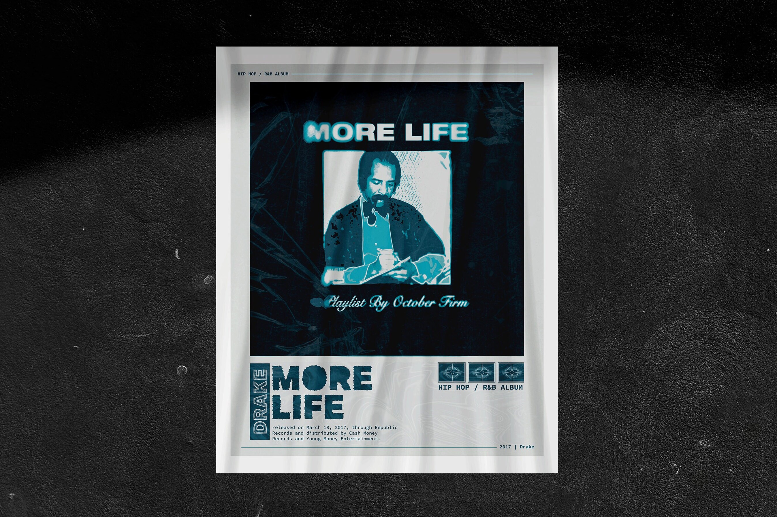 Drake More Life Poster, Drake Poster, Drake Print, Drake Album Poster, Rap Poster, Drake More Life, More Life Print, Rap Artist Poster