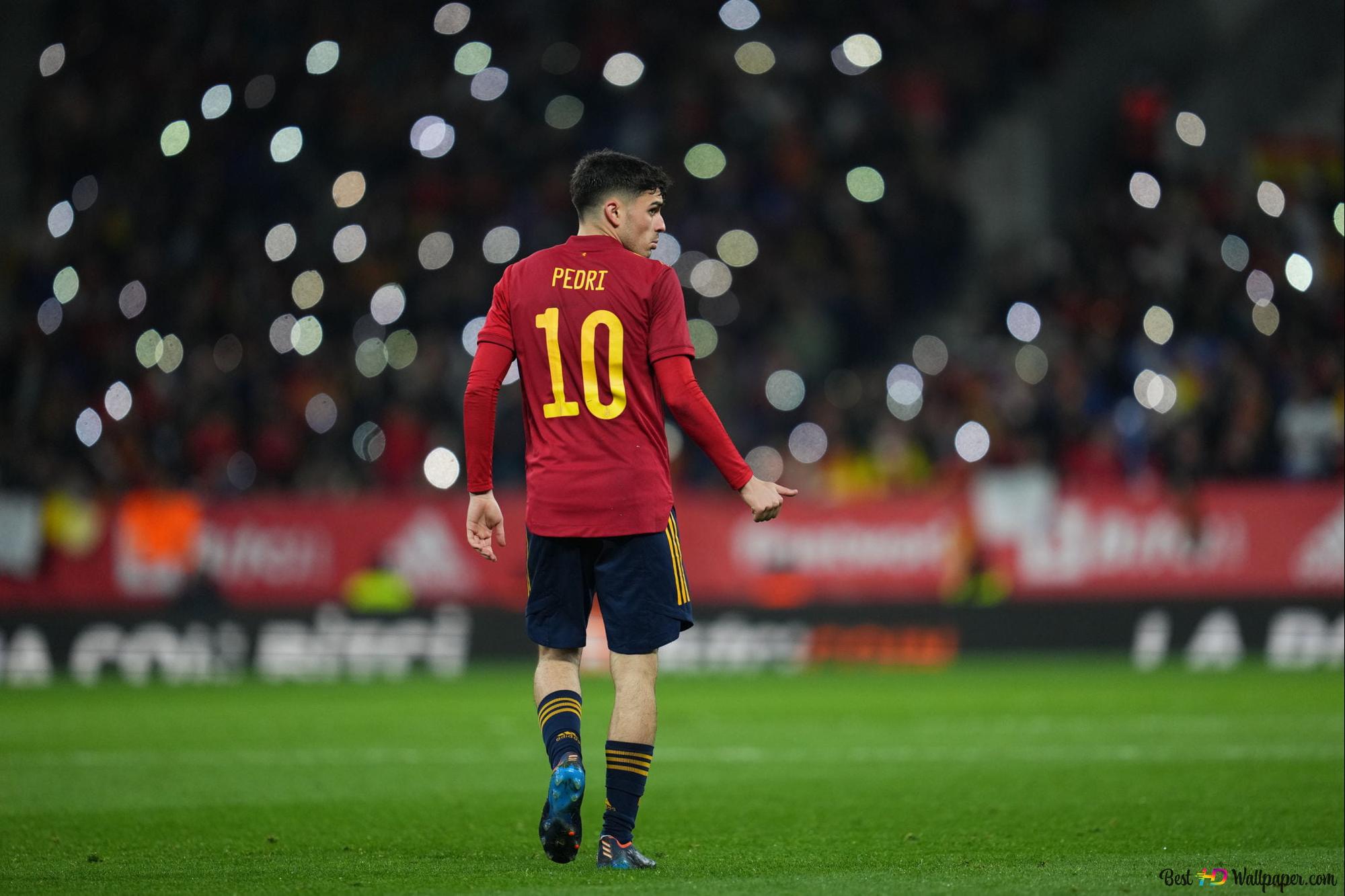 Spain national team number 10 Pedri 2K wallpaper download