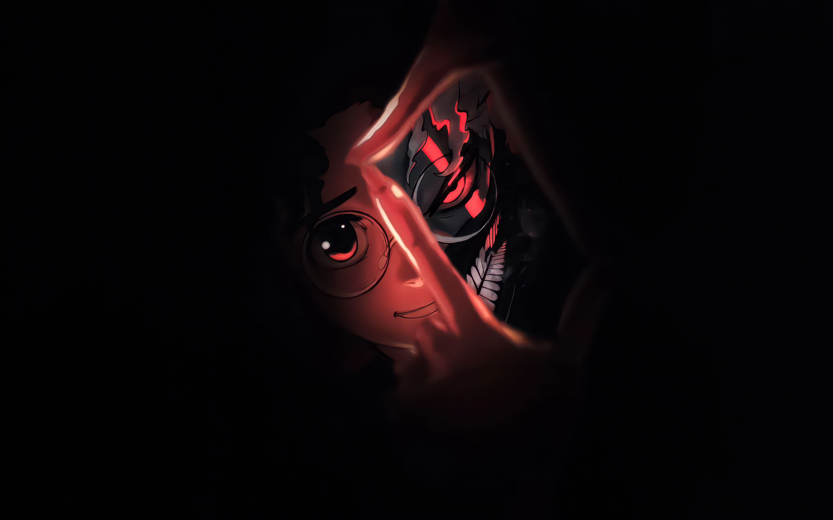 Okarun (Dandadan) Wallpaper 4K, Dark aesthetic, Ken Takakura