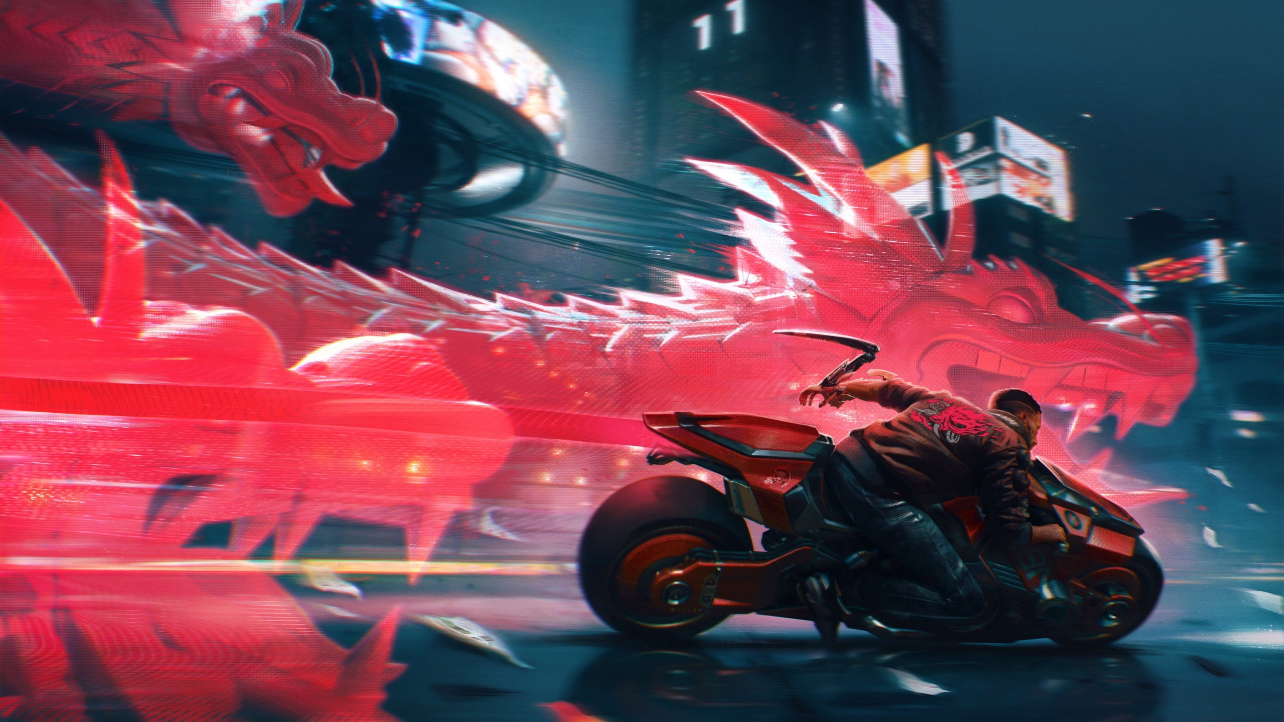 Download Cyberpunk 2077, Cyberpunk, 2077, Art Wallpaper in 2560x1440 Resolution