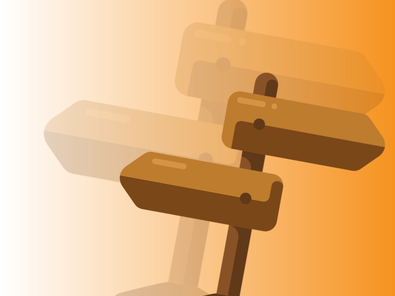 Dark Signpost Powerpoint , Arts, Objects, Orange Background