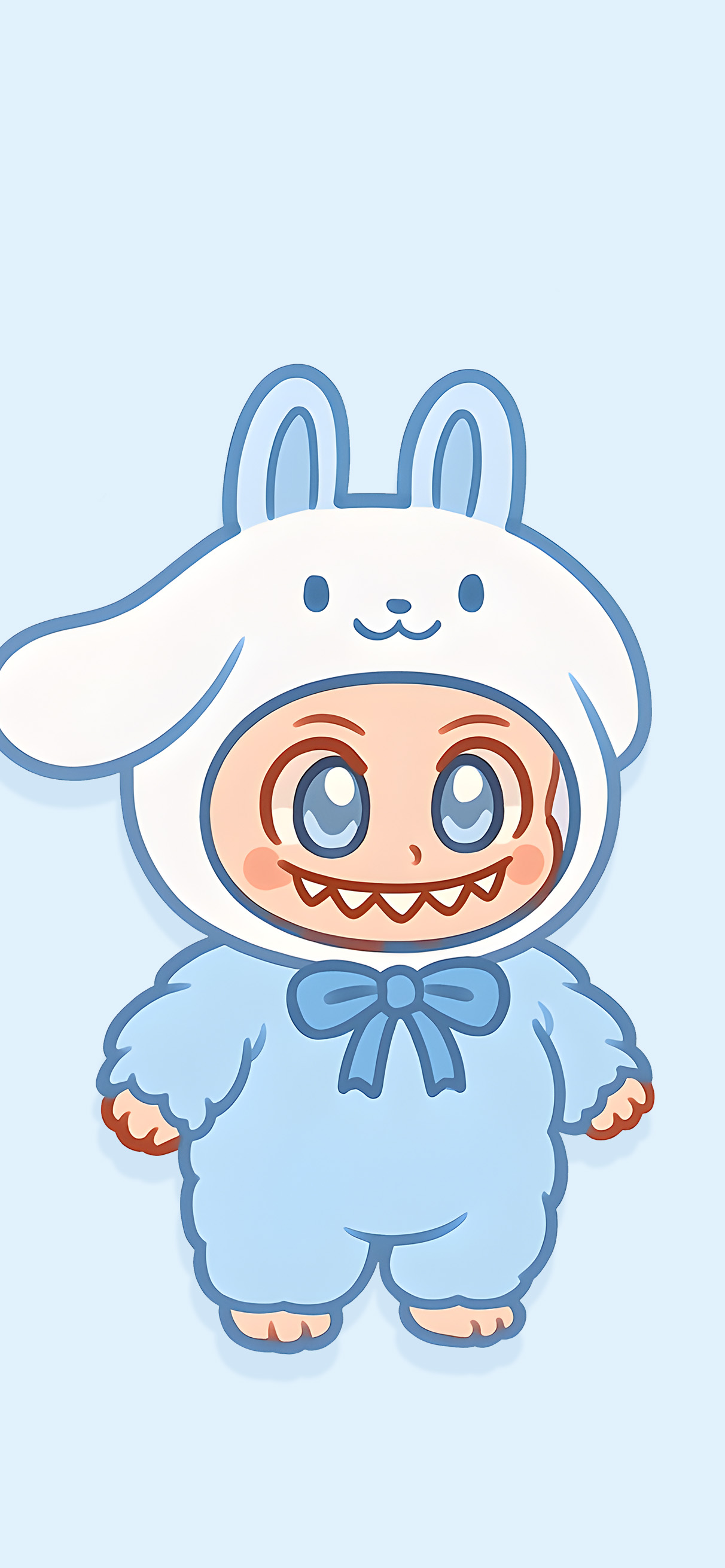 Labubu x Cinnamoroll Costume Cute Wallpaper