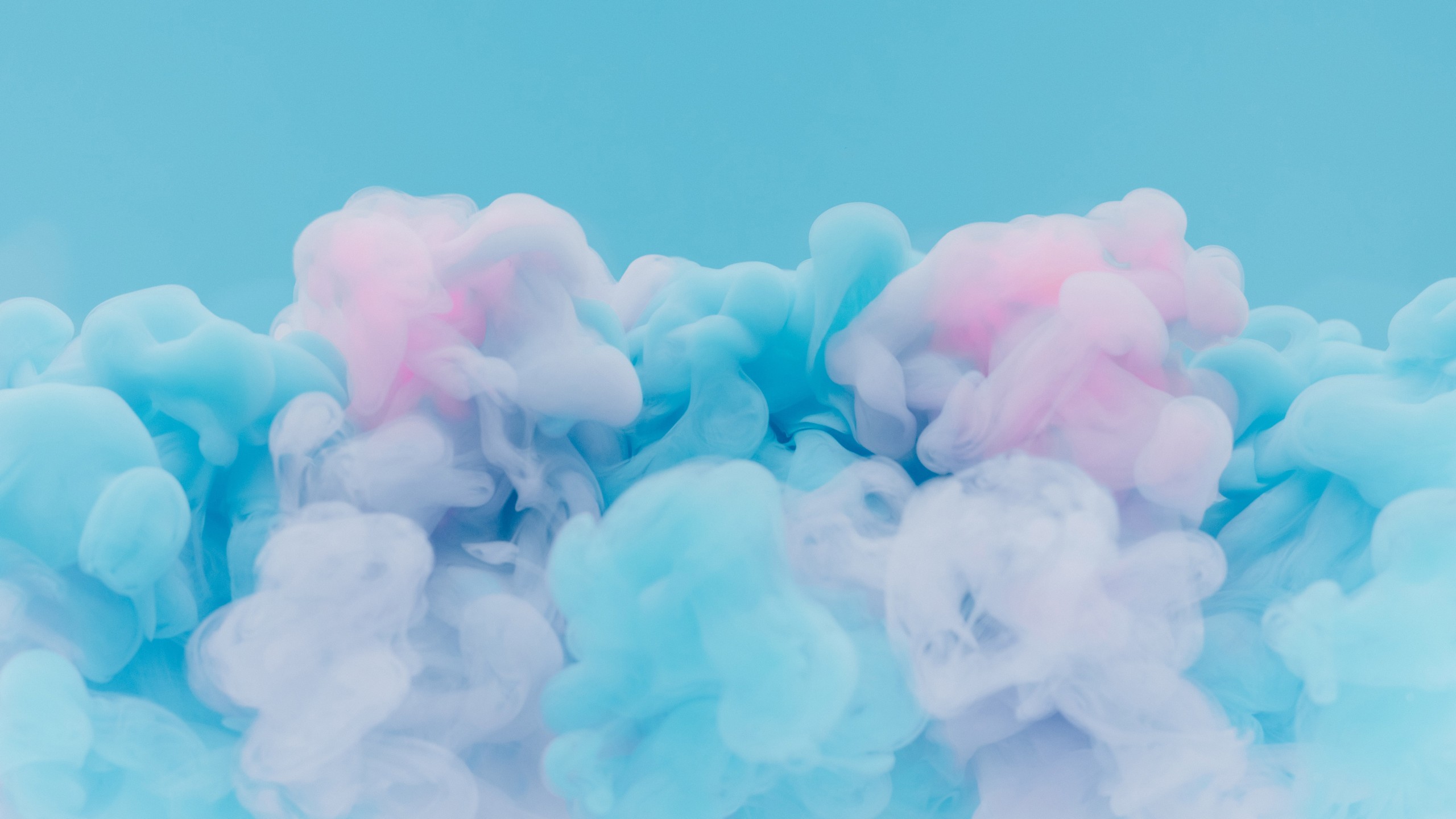 Light Pink Blue Smoke Plain Blue Background 4K 5K HD Abstract Wallpaper