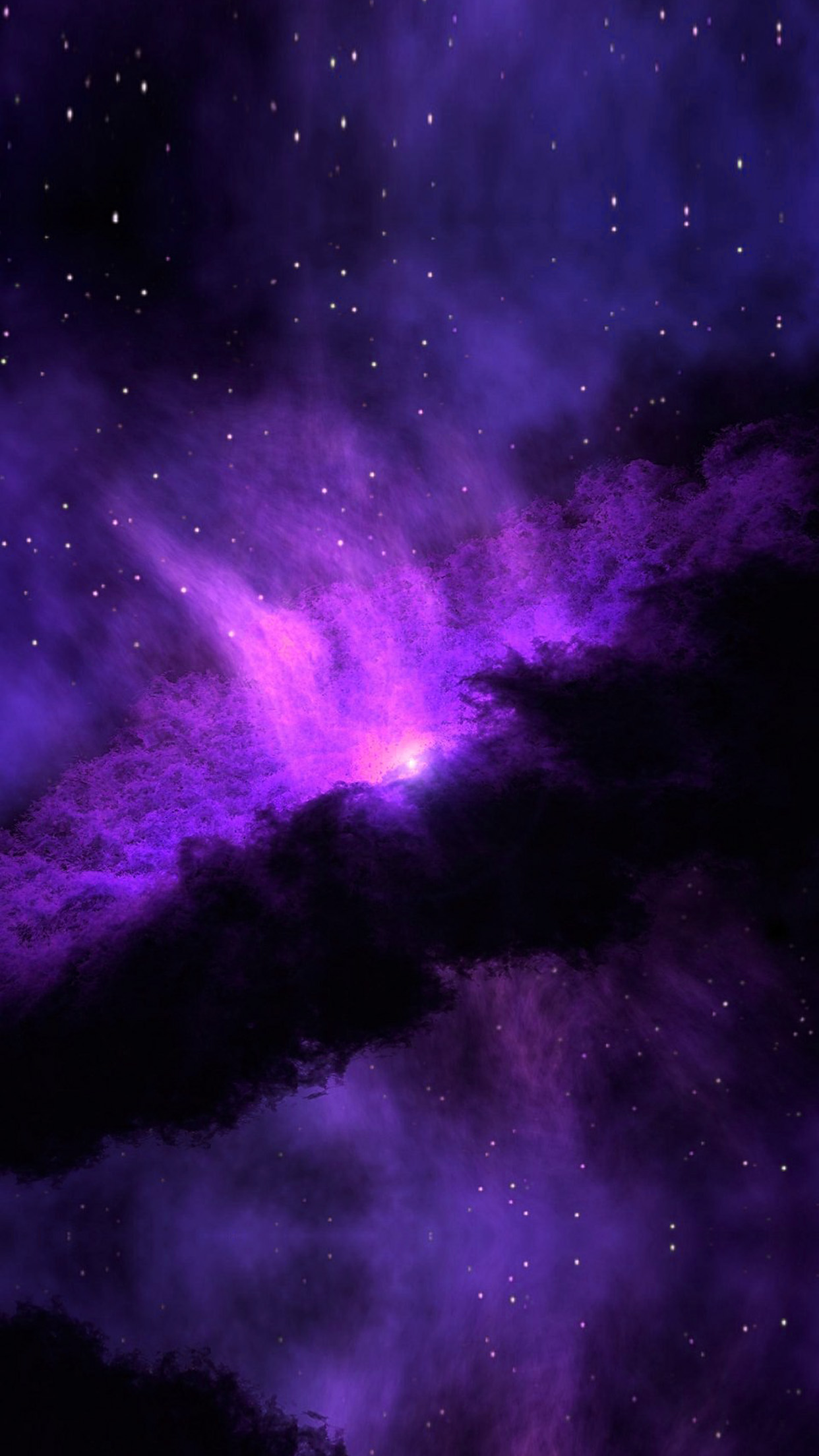 iPhone X wallpaper. space blue purple nebula star awesome