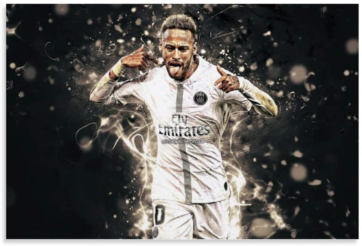 GPEIHANG Neymar Canvas Picture Art Wallpaper Most Beautiful Football Player for Living Room Decoration Painting Poster Prints 23.6 x 35.4 Inches 60