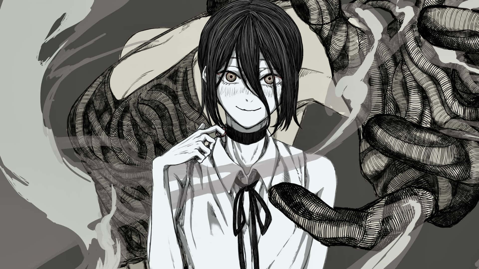 Download Reze Unleashing Her Power In Chainsaw Man. Wallpaper