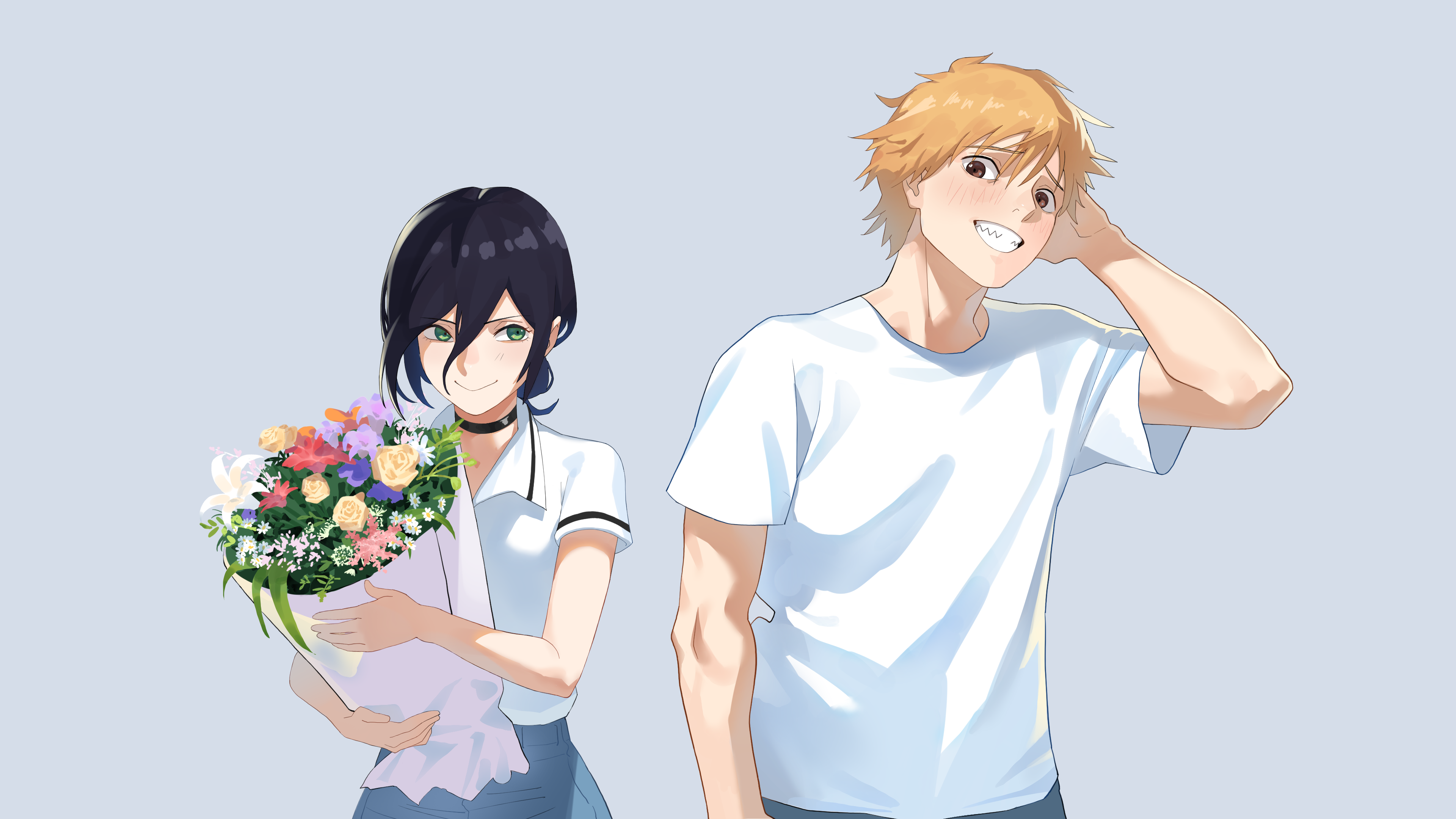 Chainsaw Man 4K Ultra HD: Denji & Reze Stunning Anime Wallpaper