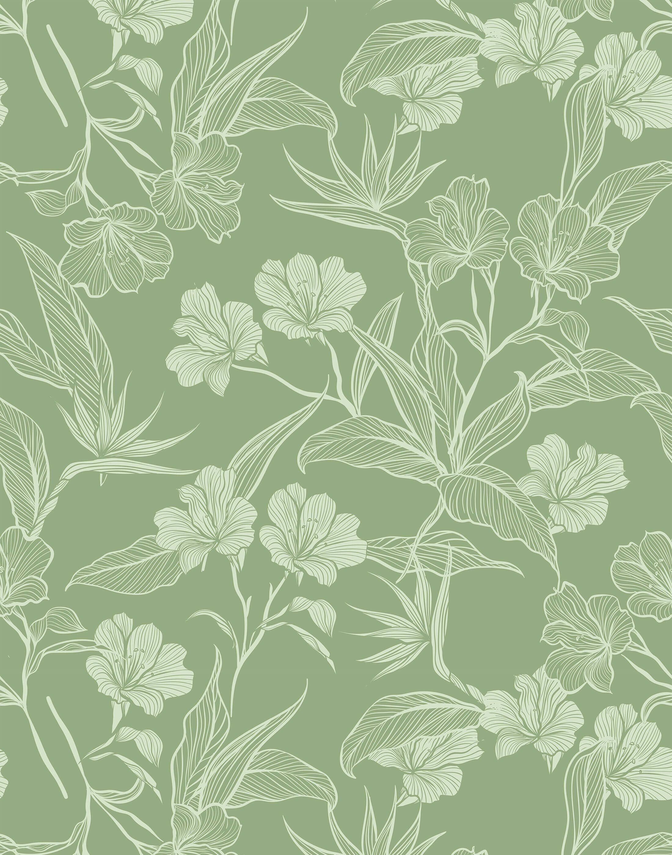 Heroad Sage Green Peel and Stick Wallpaper Boho Floral Contact Paper for Cabinets Waterproof Leaf Removable Wallpaper Self Adhesive Decorative Wall Paper for Bedroom Bathroom Walls 17.3''x78.7''