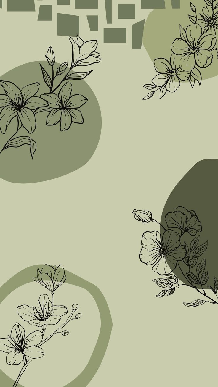 Flowers. iPhone wallpaper green, Floral wallpaper iphone, Cute simple wallpaper