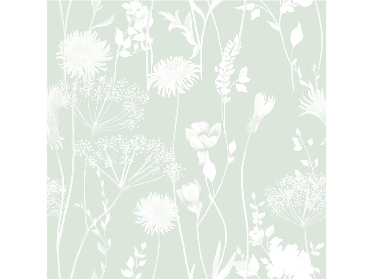 CATHERINE LANSFIELD Meadowsweet Floral WALLPAPER 165580 Green