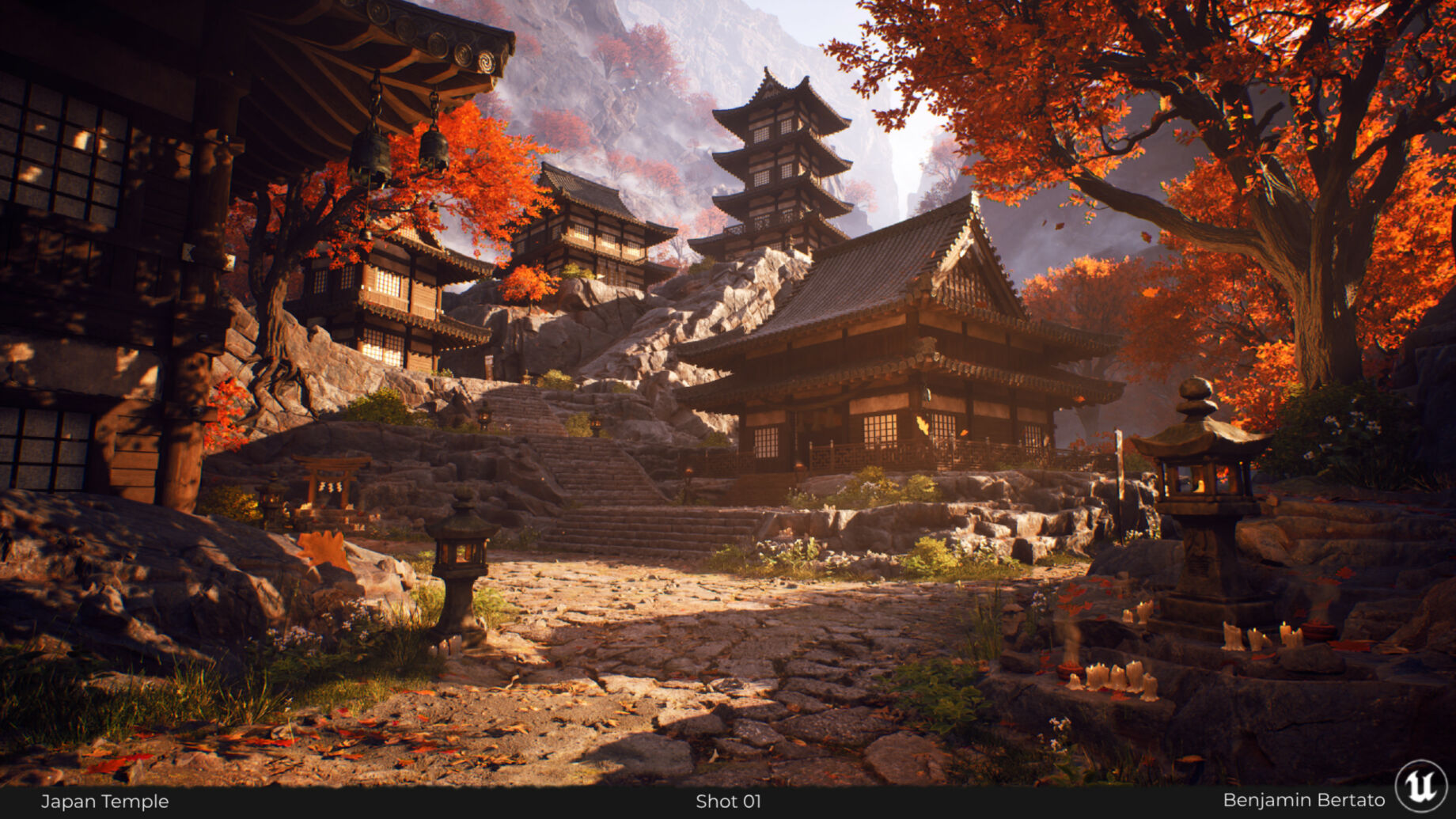 Breakdown: Tranquil Japanese Temple Environment In 3D