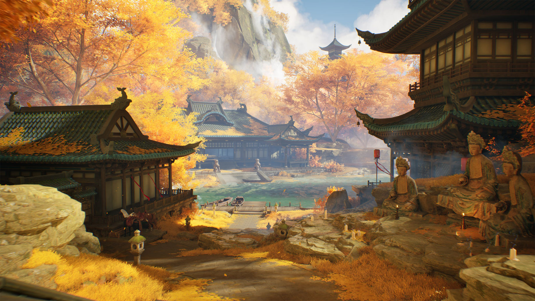 Learn to Make Ancient Chinese Temple in Fall with Unreal Engine 5