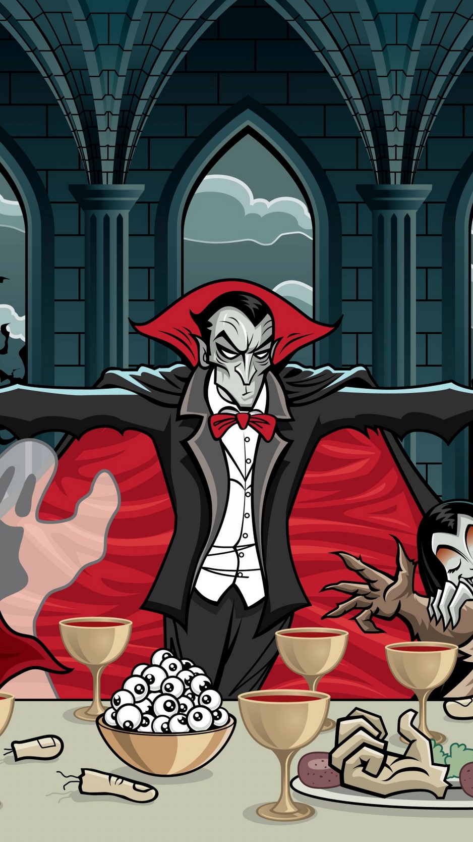Wallpaper Dracula, Vampire, Art, Feast, Pumpkin, Halloween Halloween Wallpaper & Background Download