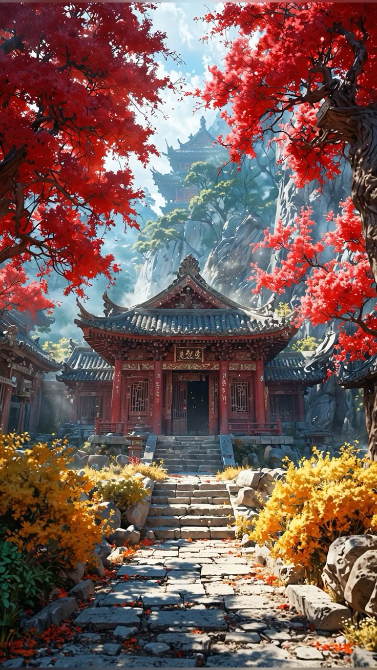 iPhone wallpaper. Pixel art landscape, Fantasy landscape, Scenery wallpaper
