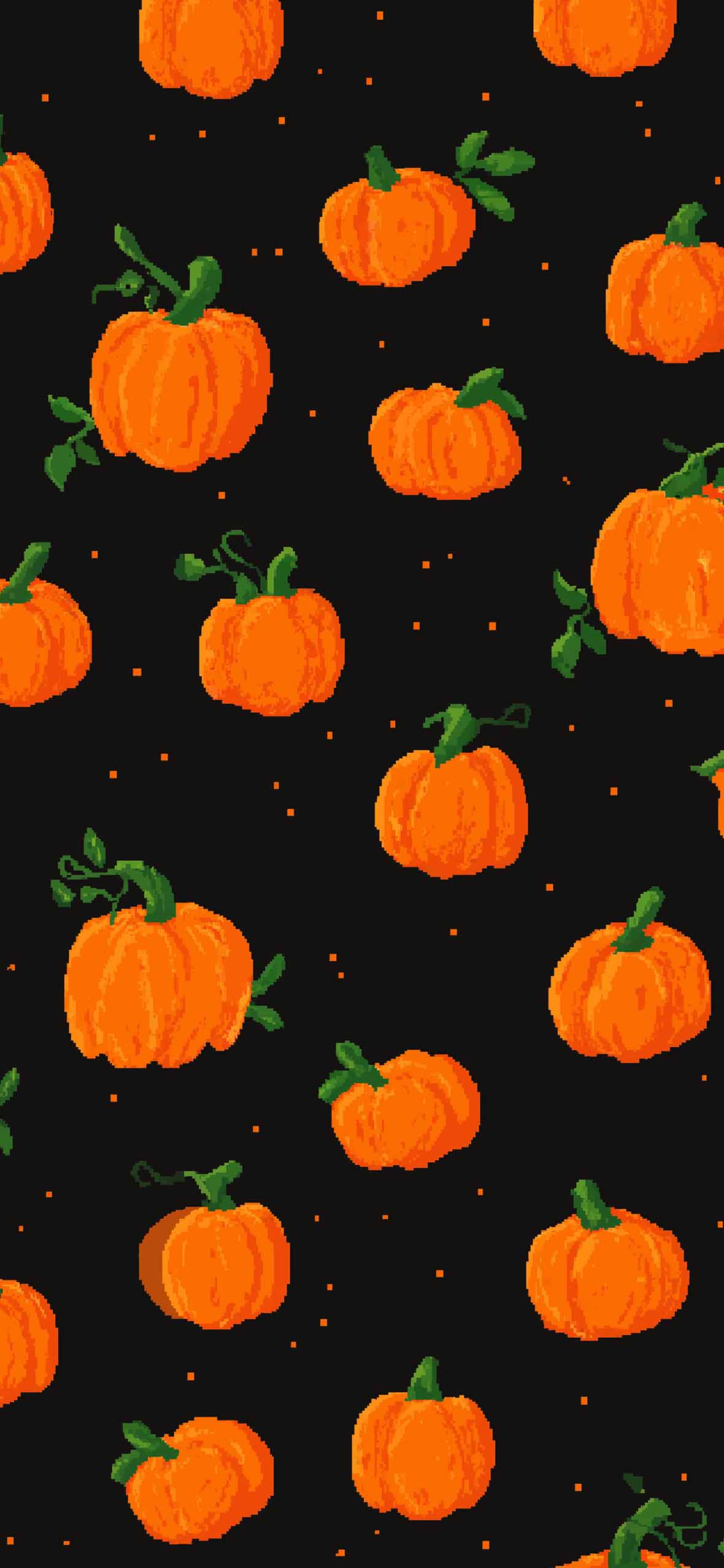 Orange Pumpkins Cute Halloween Wallpaper
