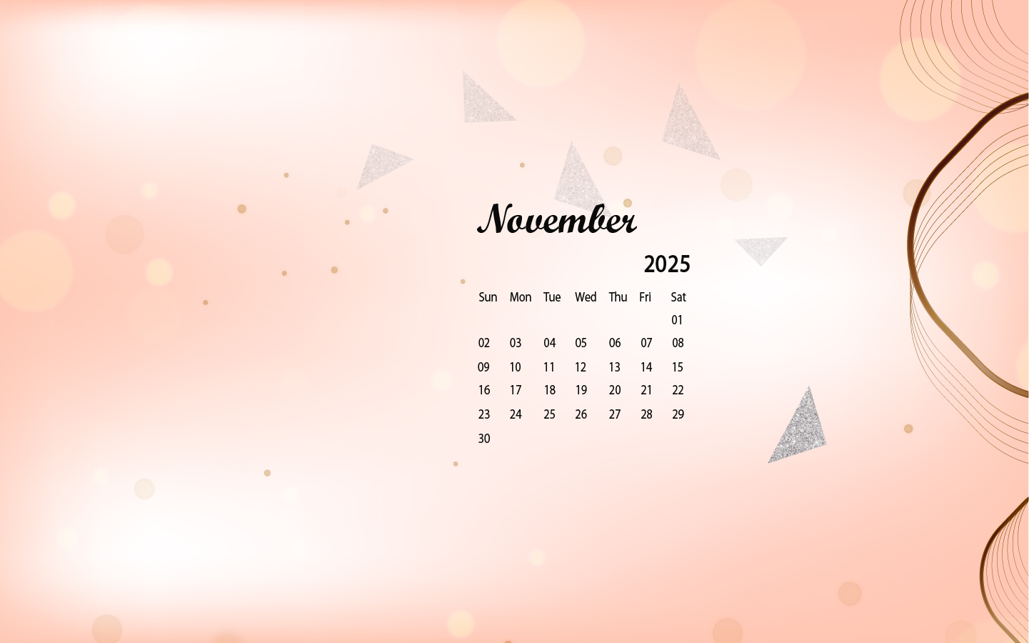 November 2025 Desktop Wallpaper Calendar
