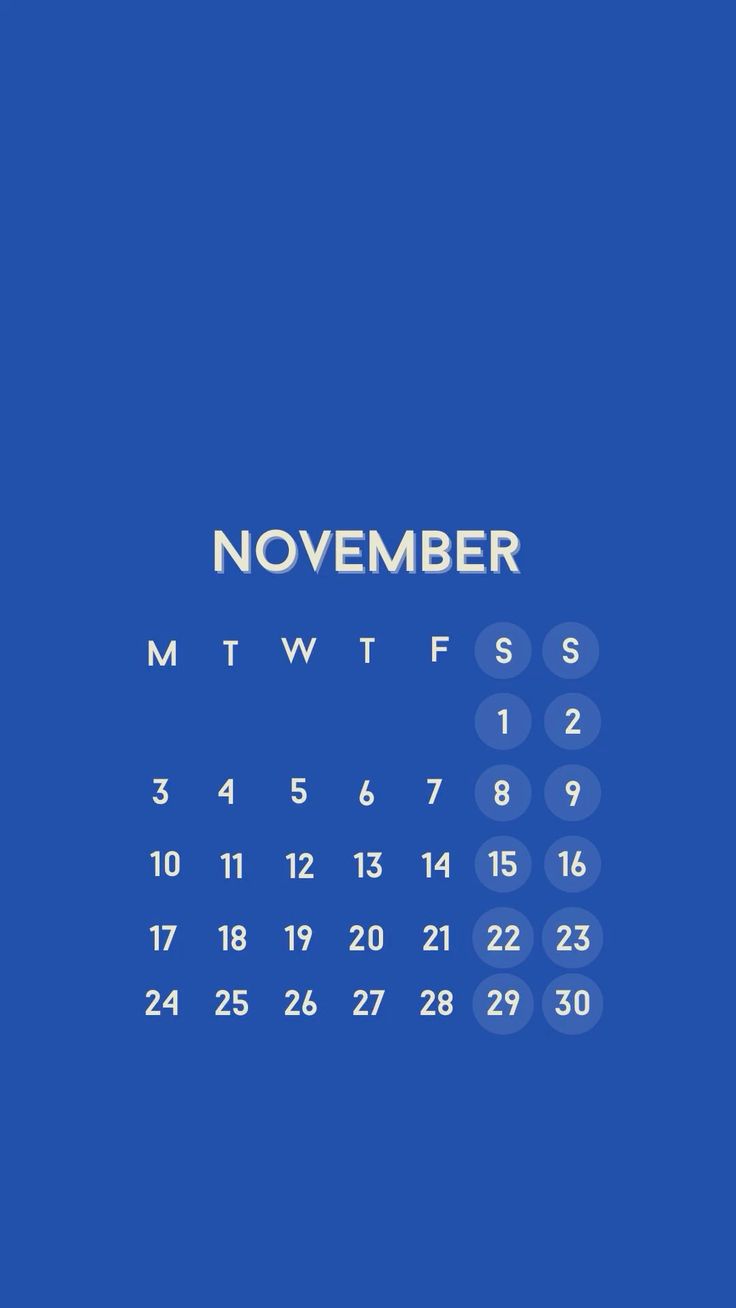 November wallpaper calendar 2025 IPhone